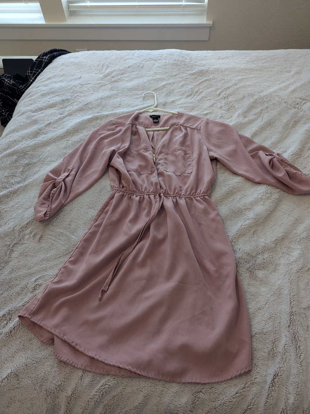 Rue21 Blouson Midi Dress in Dusty Pink